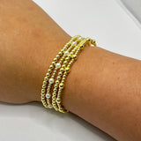 Gold and Pearl Stretch Bracelet