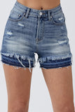 Pateched Denim Shorts