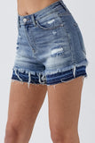 Pateched Denim Shorts