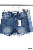 Mid Rise Denim Shorts