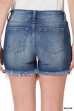 Mid Rise Denim Shorts