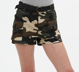 Camo Shorts with Belt