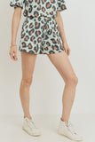 Leopard Print Knitted Shorts