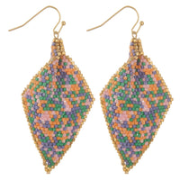 Seed Bead Drop Earrings