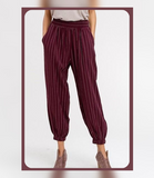 Wine Stripe Jogger