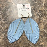 Blue Feather Earrings