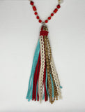 Red Tassel Necklace