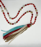 Red Tassel Necklace