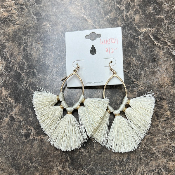 Ivory Tassel Earrings